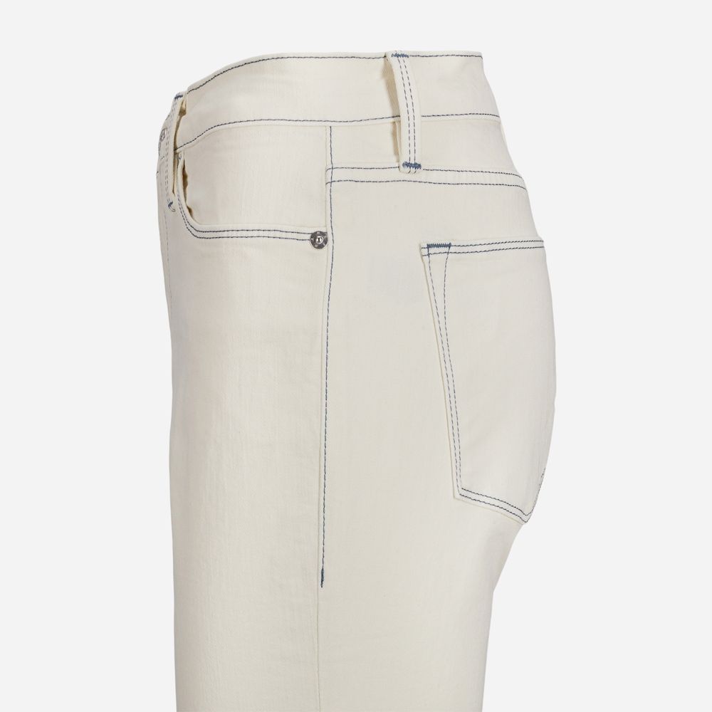Le High Straight Jean Chalk White