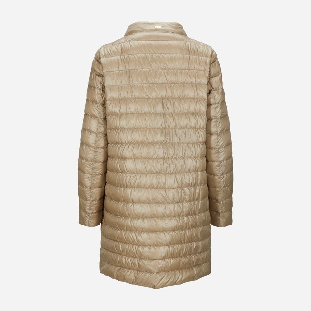 Woman`S Woven Half Coat 9200 Sand