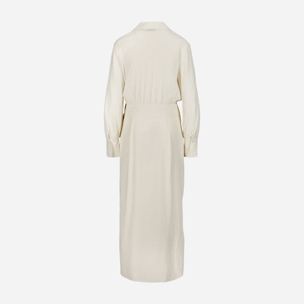 Wrap Midi Dress Ivory