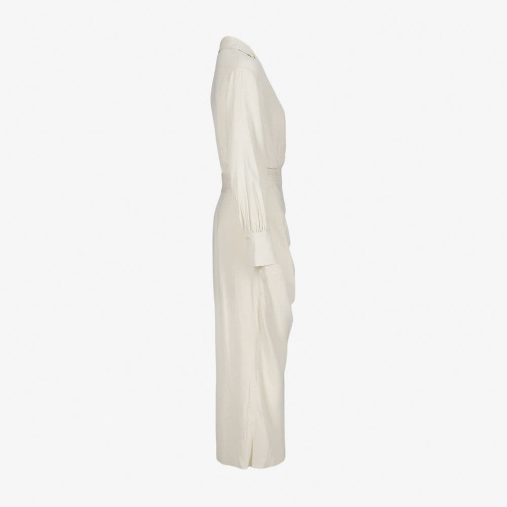 Wrap Midi Dress Ivory