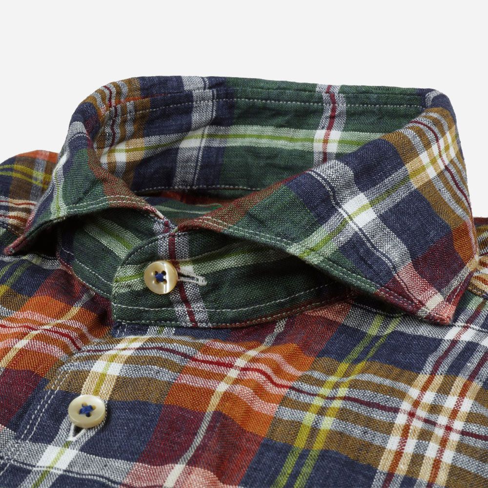 Linen Check Fb Blue/Red