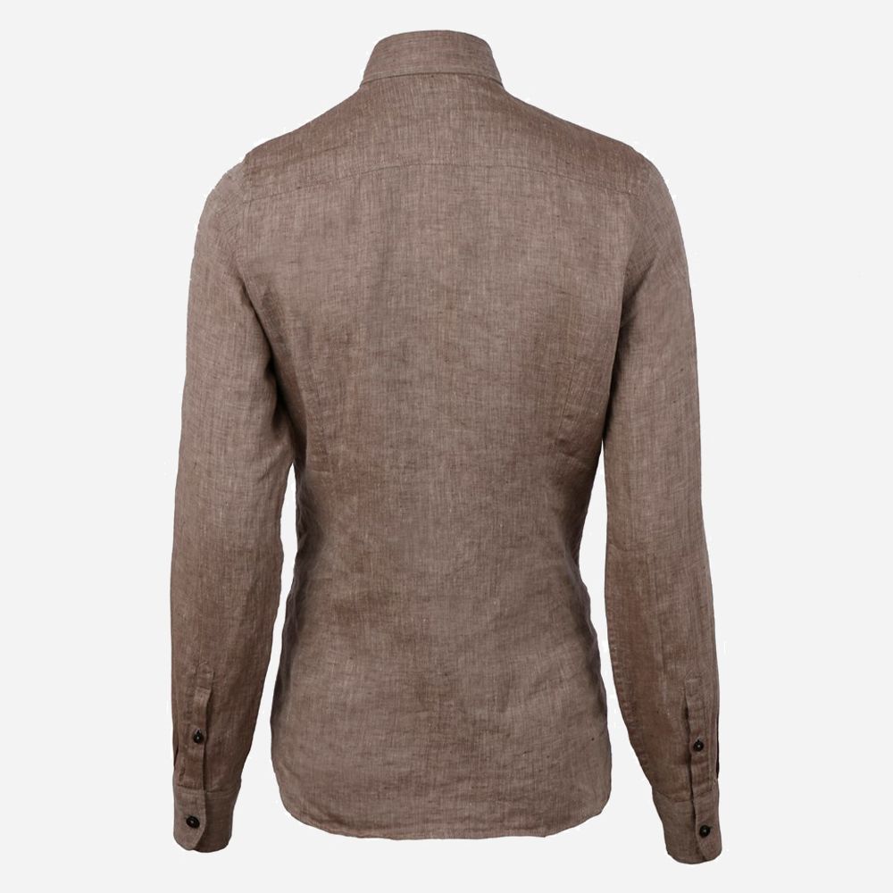 Sofie Shirt Round Cuff Light Brown
