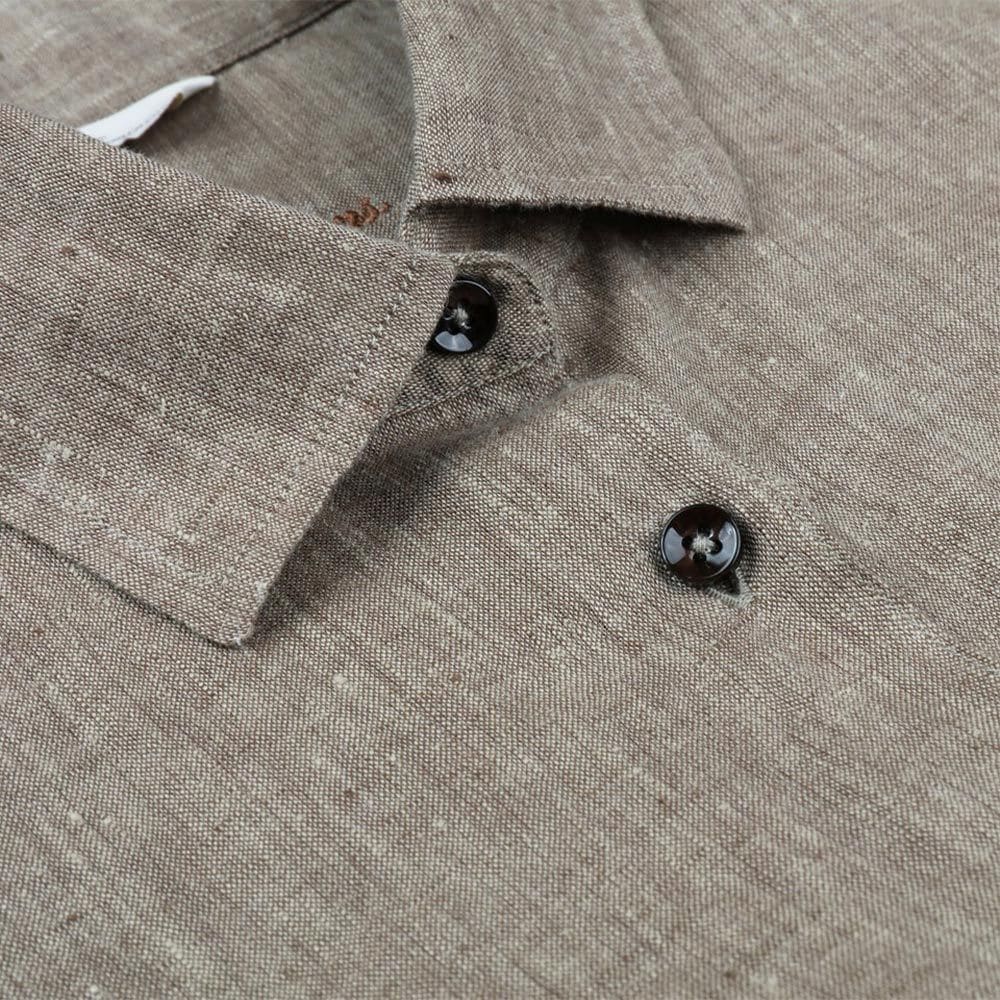 Sofie Shirt Round Cuff Light Brown