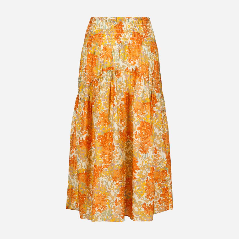 Garden Smocked Tiered Skirt 844 Dusk