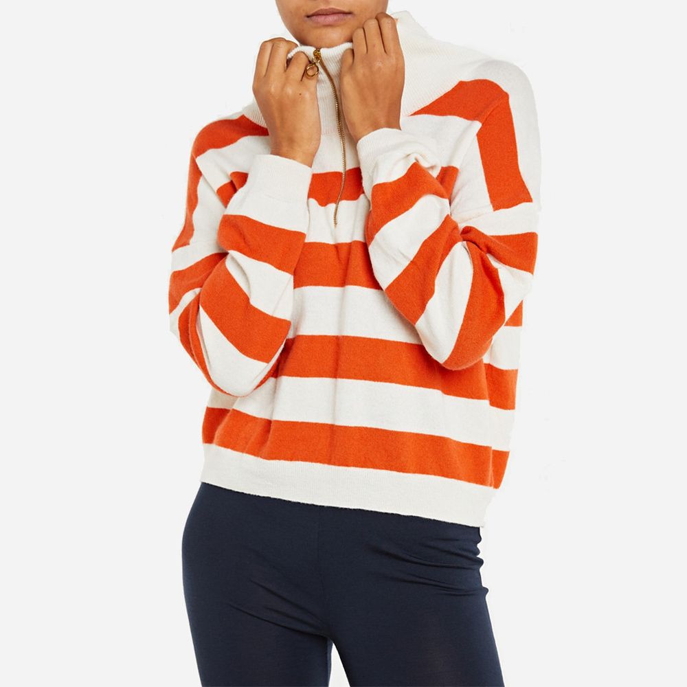 Gullholmen Zip Up Sweater Orange