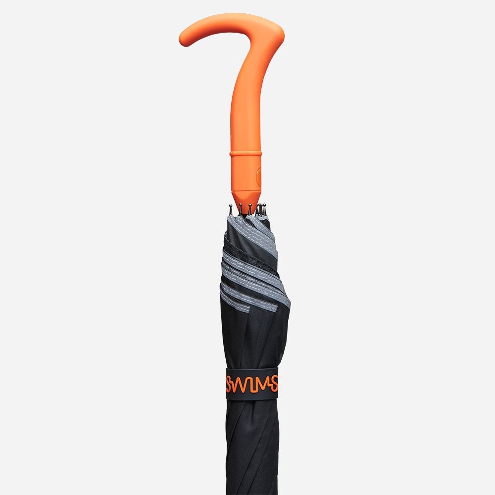 Umbrella Long - Black/Orange