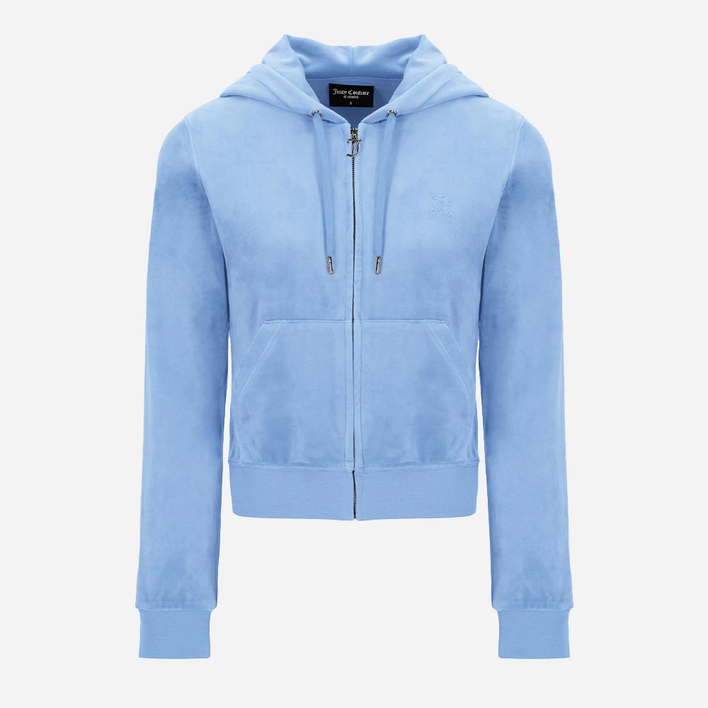 Robertson Velour Zip Powder Blue