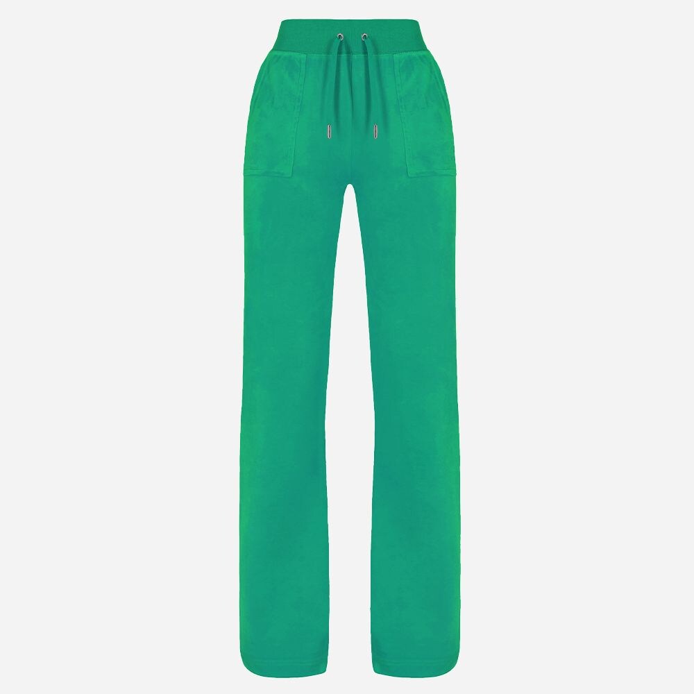 Del Ray  Velour Pant - Gumdrop Green