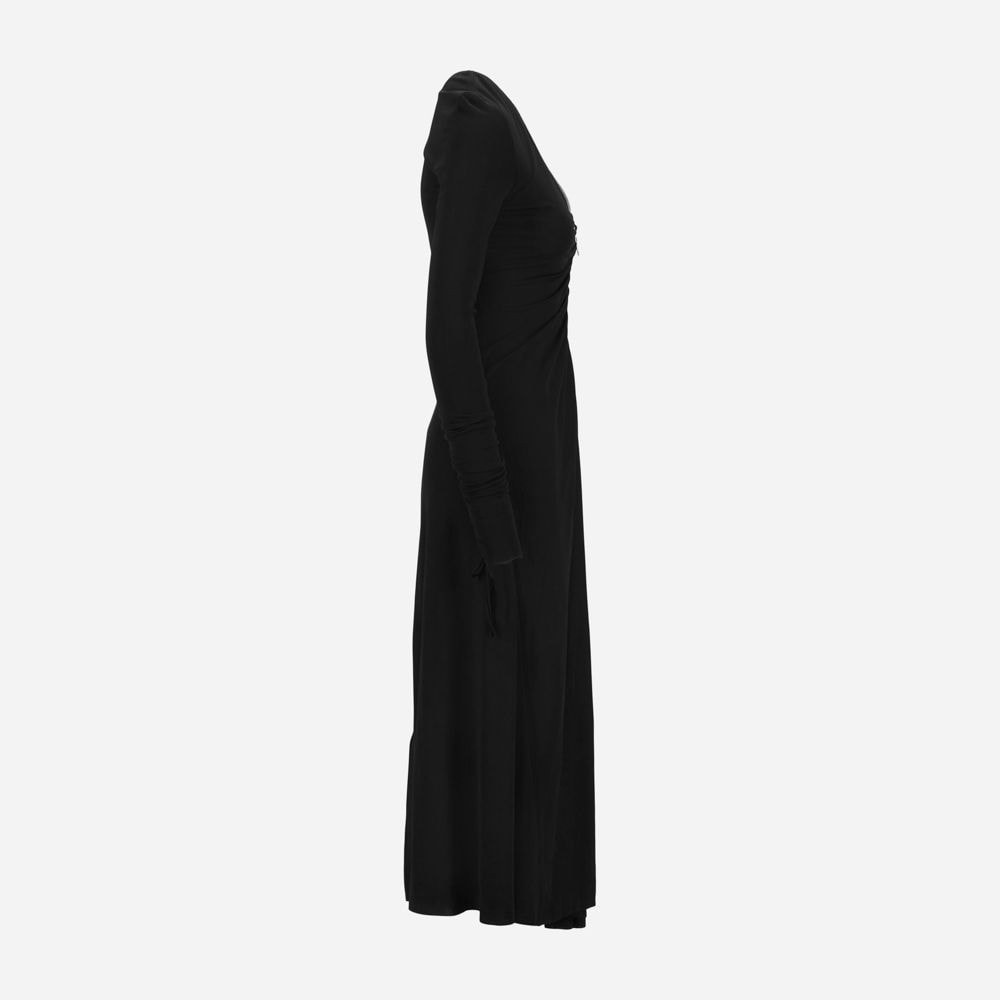 Zip Front Dress Deep Brown