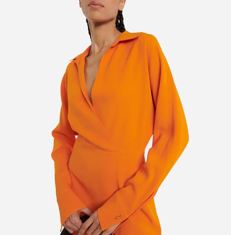 Wrap Front Dress Burnt Orange 6852