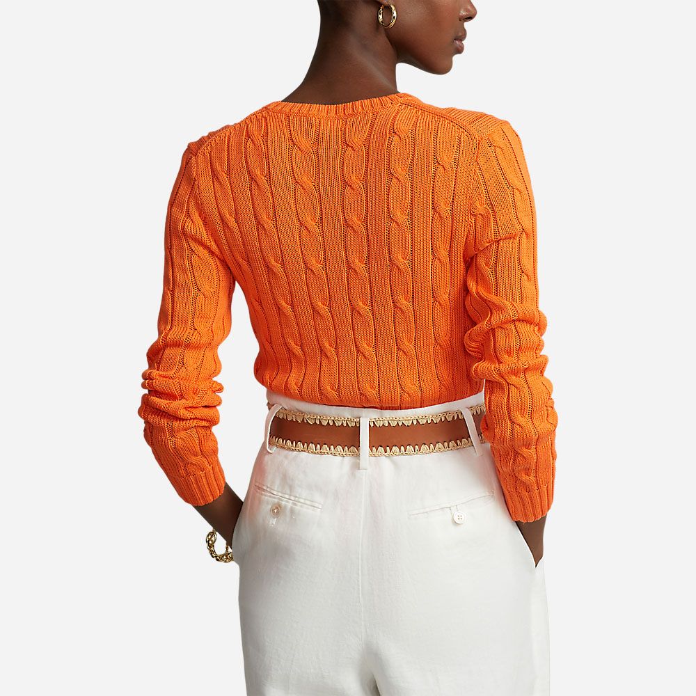 Julianna-Classic-Long Sleeve-Sweater May Orange