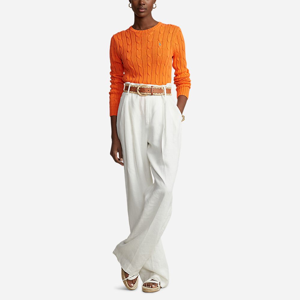 Julianna-Classic-Long Sleeve-Sweater May Orange
