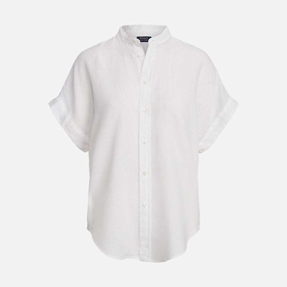 Ss Alen St-Sleeveless-Button Front Shirt White