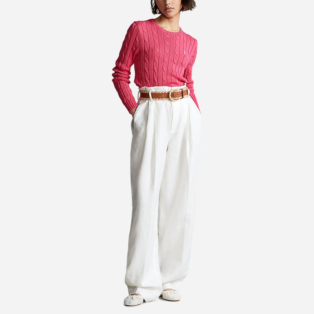 Julianna-Classic-Long Sleeve-Sweater Hot Pink