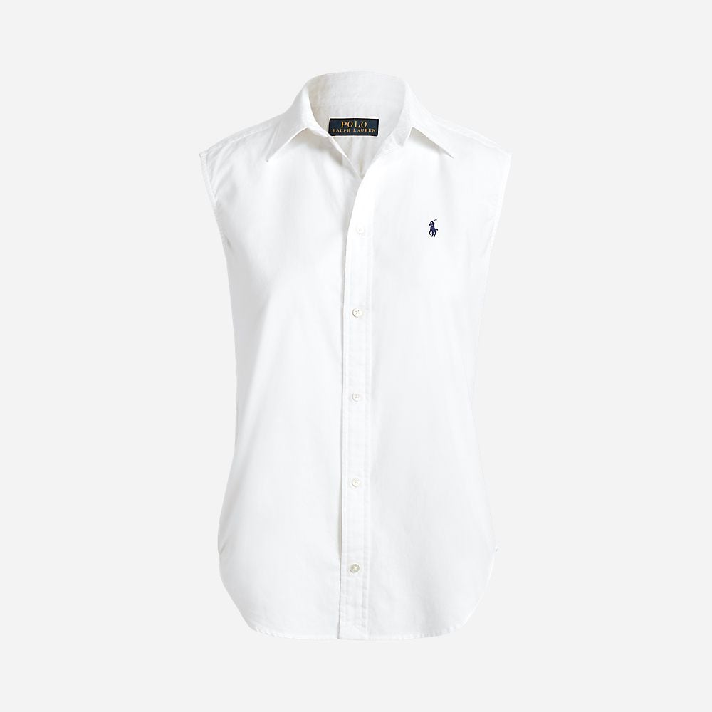 Sl Rx St-Short Sleeve-Button Front Shirt White
