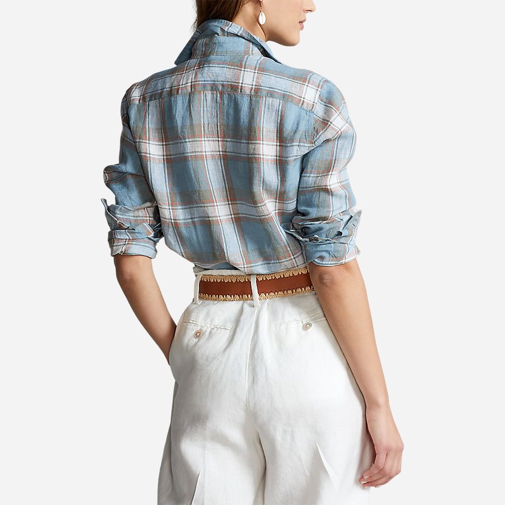 Est Georgia-Slim-Long Sleeve-Shirt 1216 Blue/Grey Multi