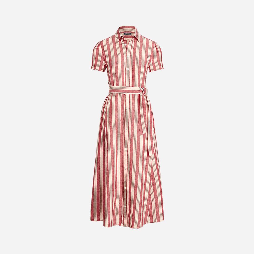Ss Ashtn Dr-Short Sleeve-Day Dress 1212 Pink/ Cream