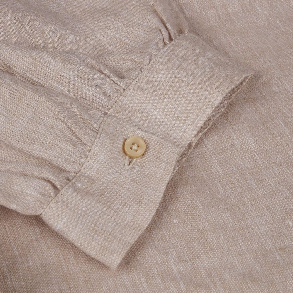 Carmen Blouse Beige Linen