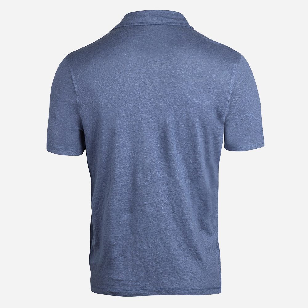 Linen Polo Shirt 160 Blå