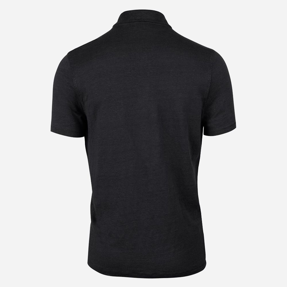 Linen Polo Shirt 600 Sort