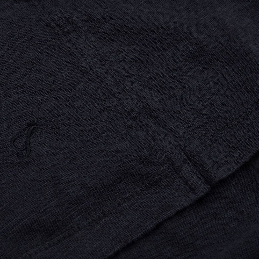Linen Polo Shirt 600 Sort
