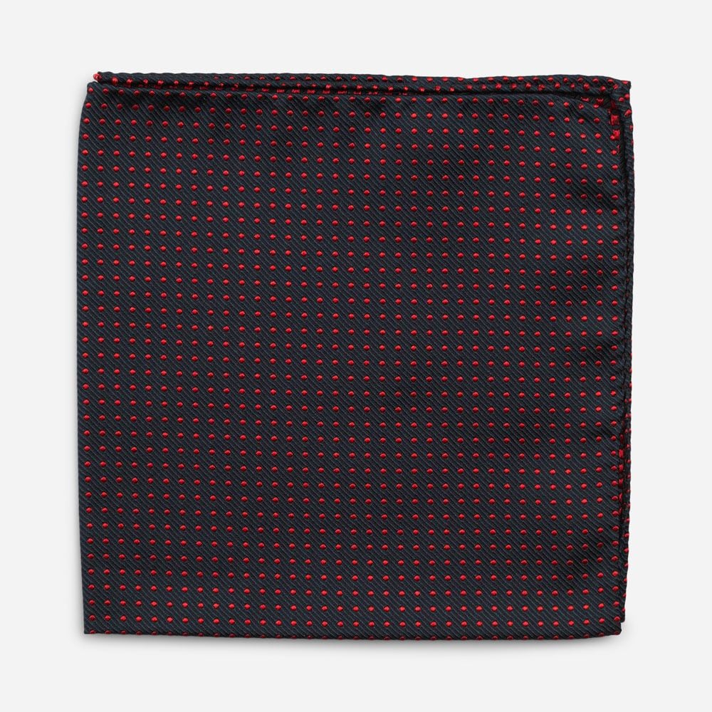 Hankys Silk - Blue/Small Red Dots