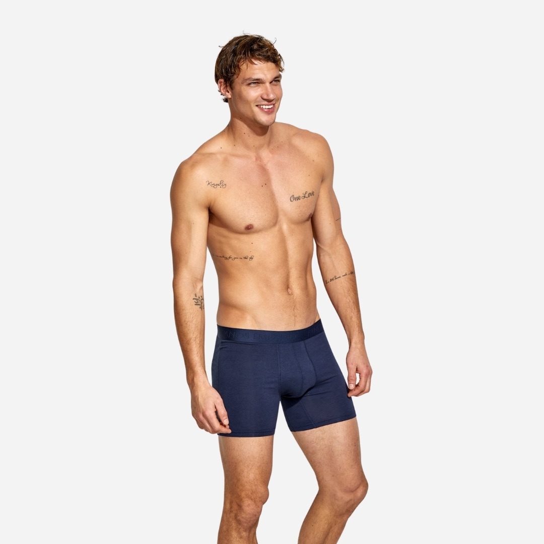 3 Pack Base Bamboo Boxer - Navy