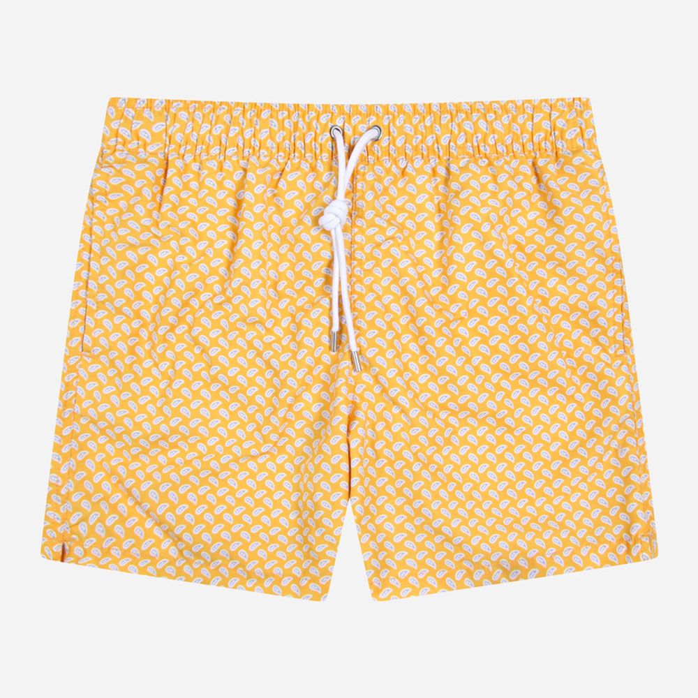 Swim Shorts Orange Small Paisley