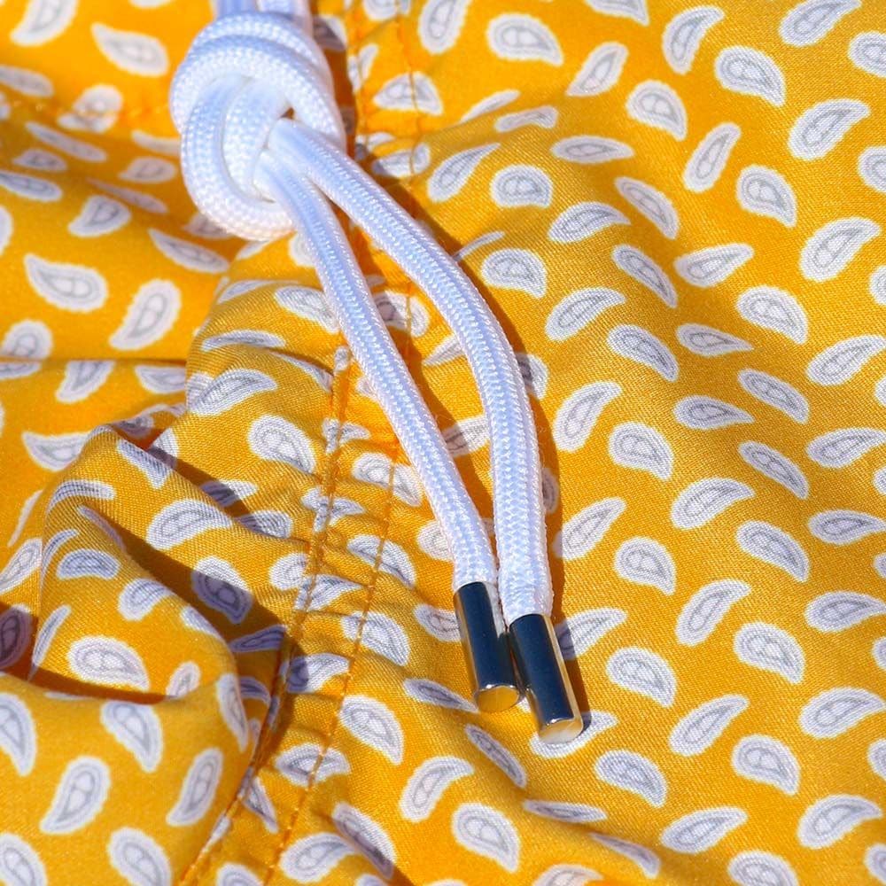 Swim Shorts Orange Small Paisley