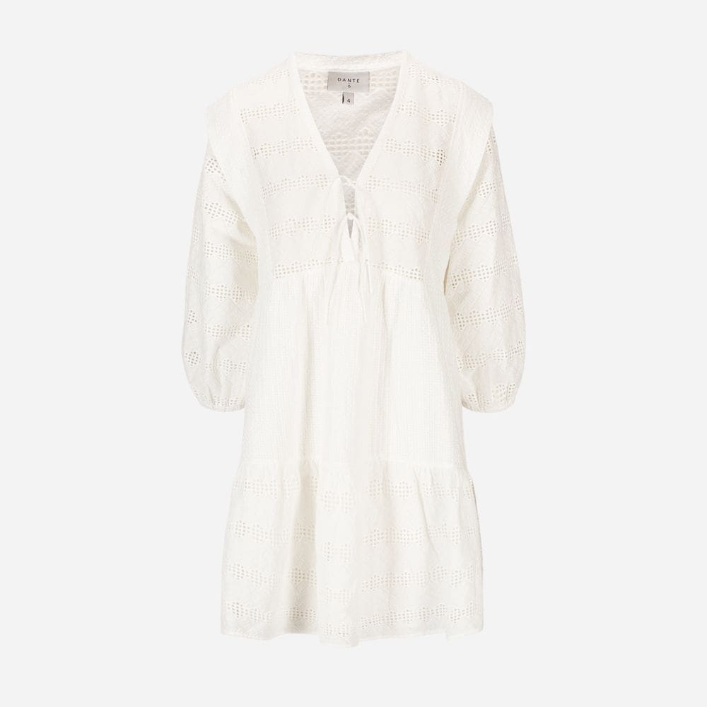 Misa Broderie Dress 156 Milk White