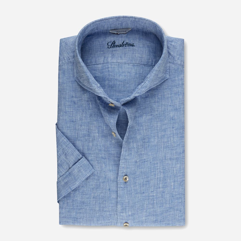 Fitted Body Short Sleeve Blå