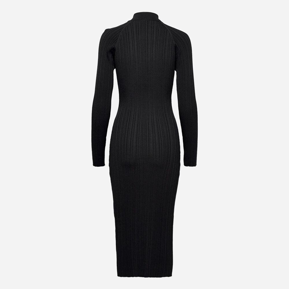 Trestle Knit Dress Black