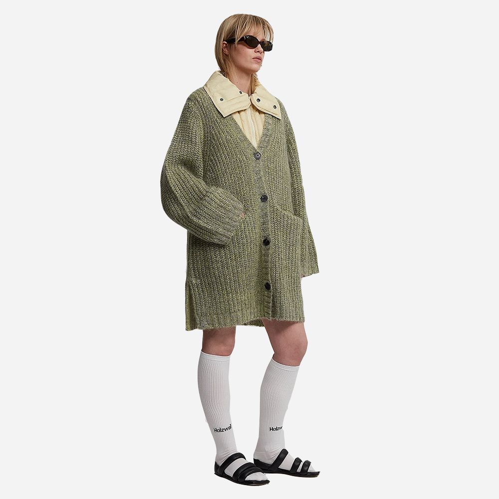 Passage Knit Cardigan Green Mix