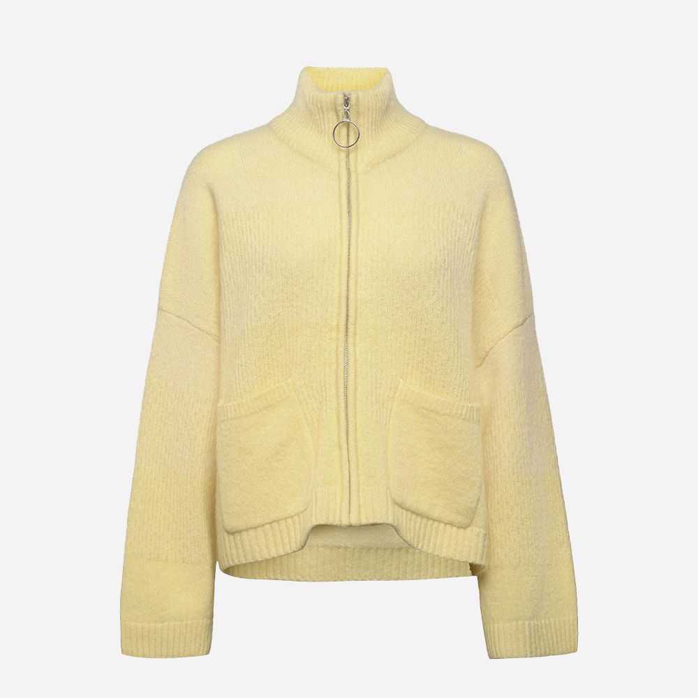 Tine Knit Cardigan Yellow