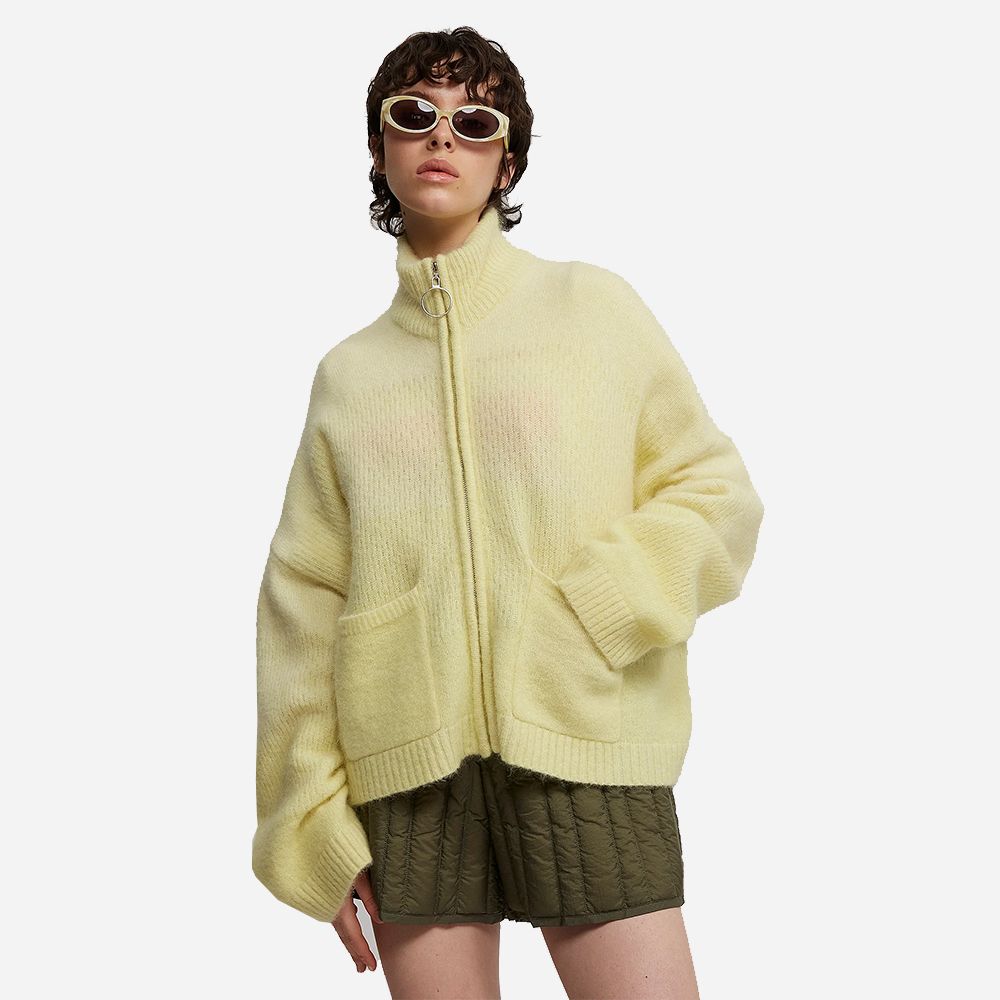 Tine Knit Cardigan Yellow