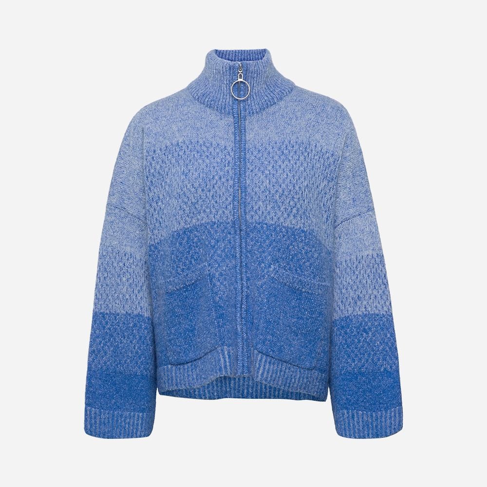 Tine Knit Cardigan Blue