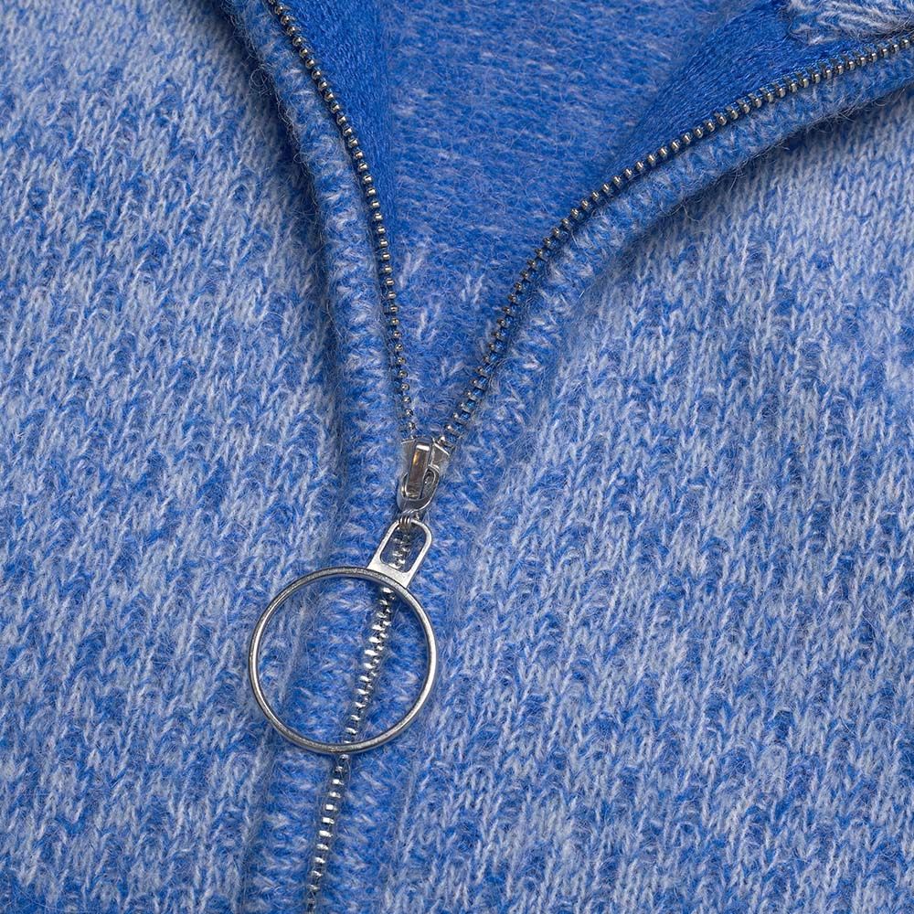 Tine Knit Cardigan Blue