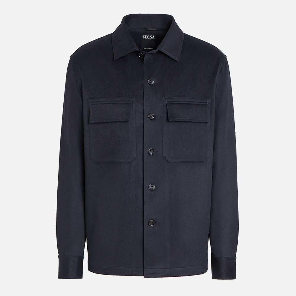 Oasi Cashmere Alba Overshirt - Dark Blue