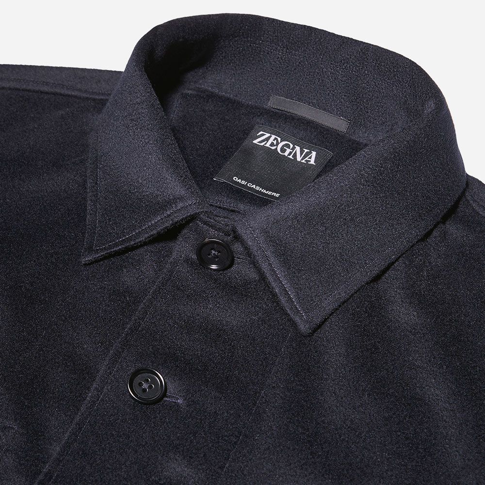 Oasi Cashmere Alba Overshirt - Dark Blue
