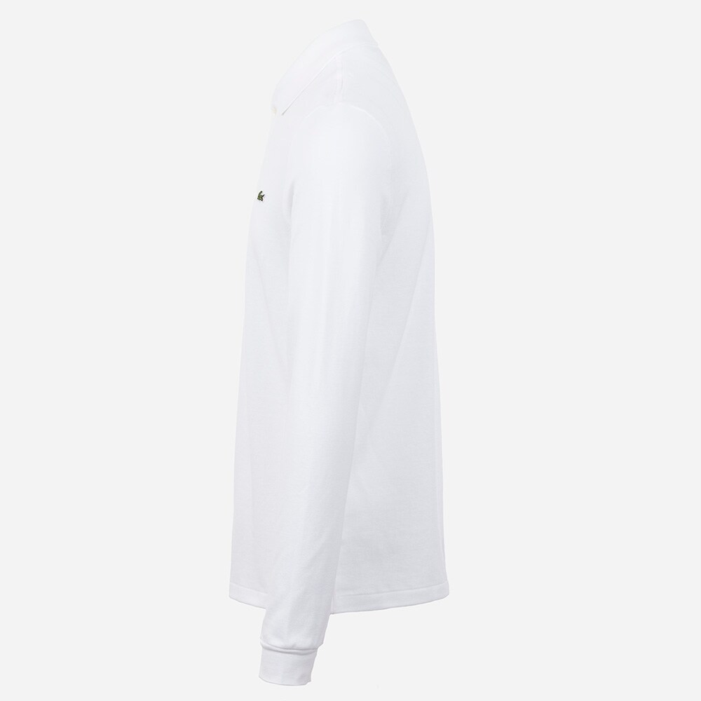 Regular Long Sleeve Piqué - White
