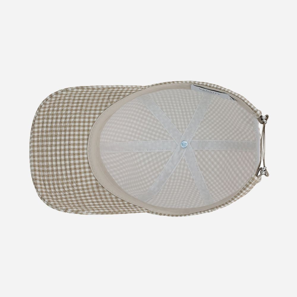 Tan Gingham Seersucker
