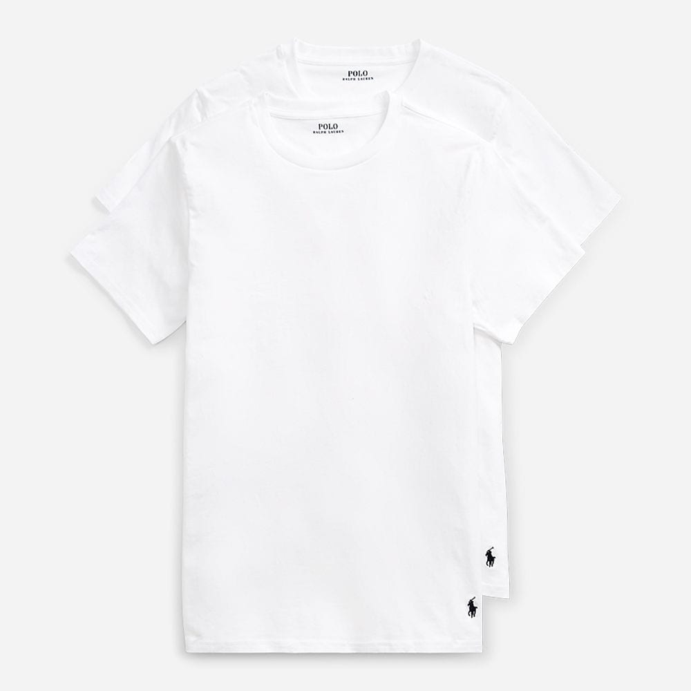 2 Pk Crew Undershirt White