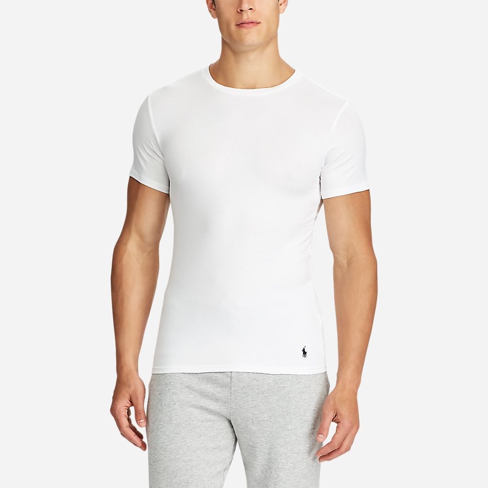 2 Pk Crew Undershirt White
