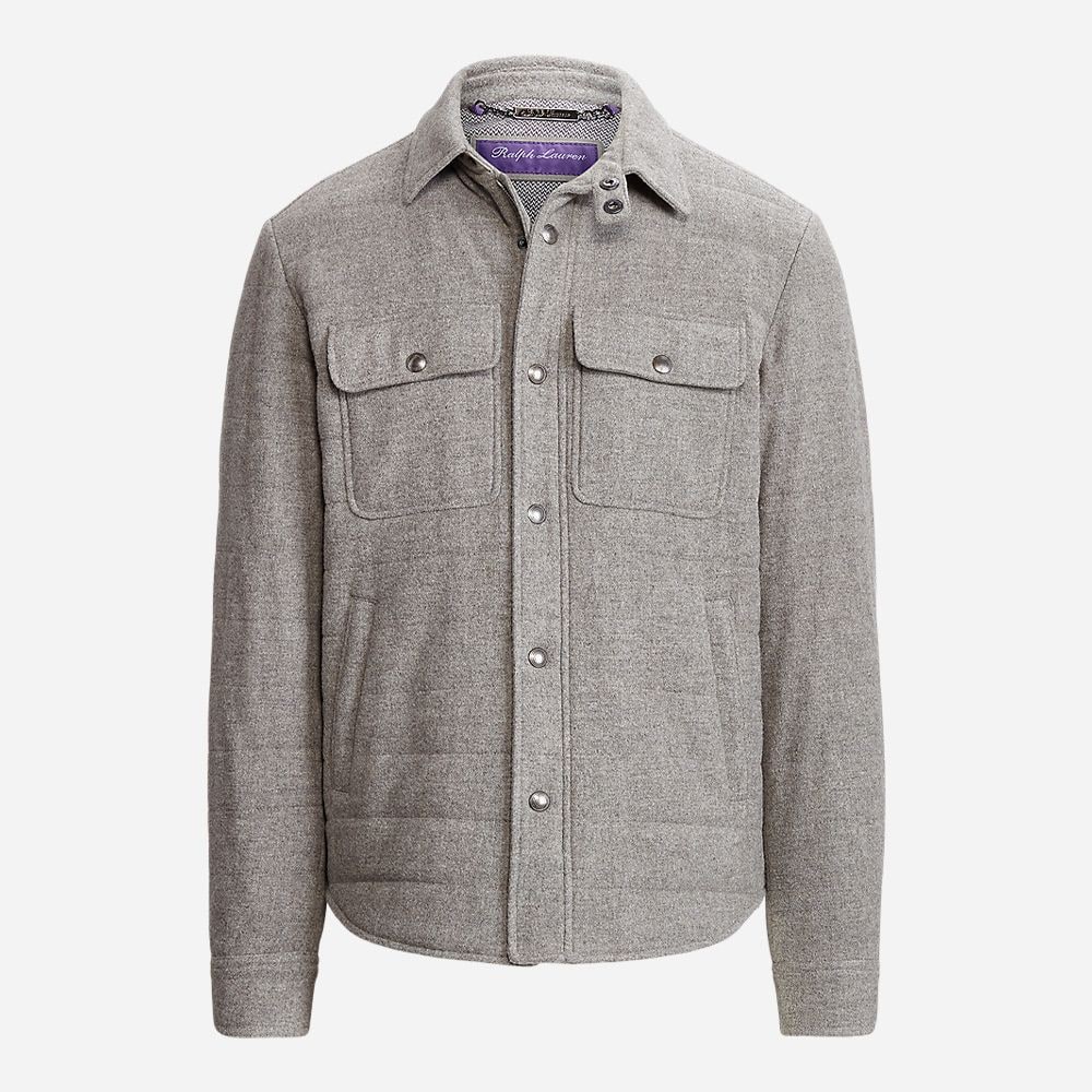 Watson-Insulated-Shirt Jacket Light Grey Melange