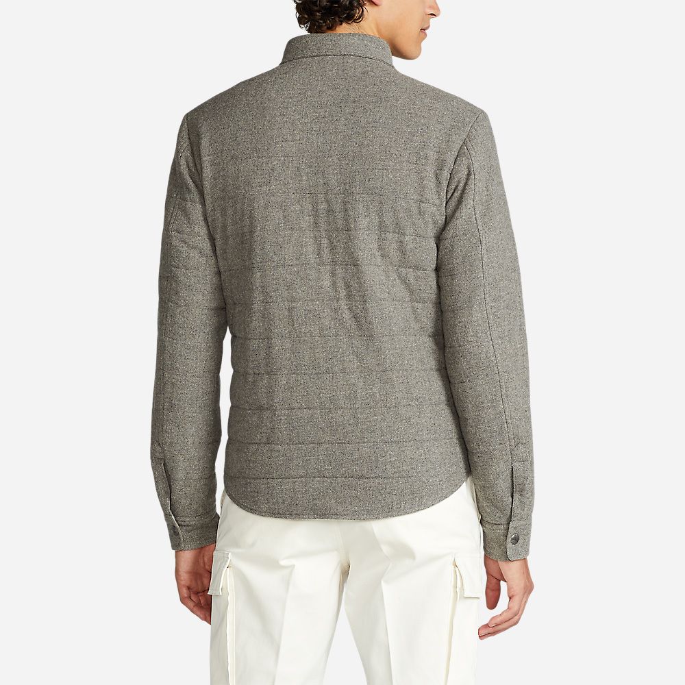 Watson-Insulated-Shirt Jacket Light Grey Melange
