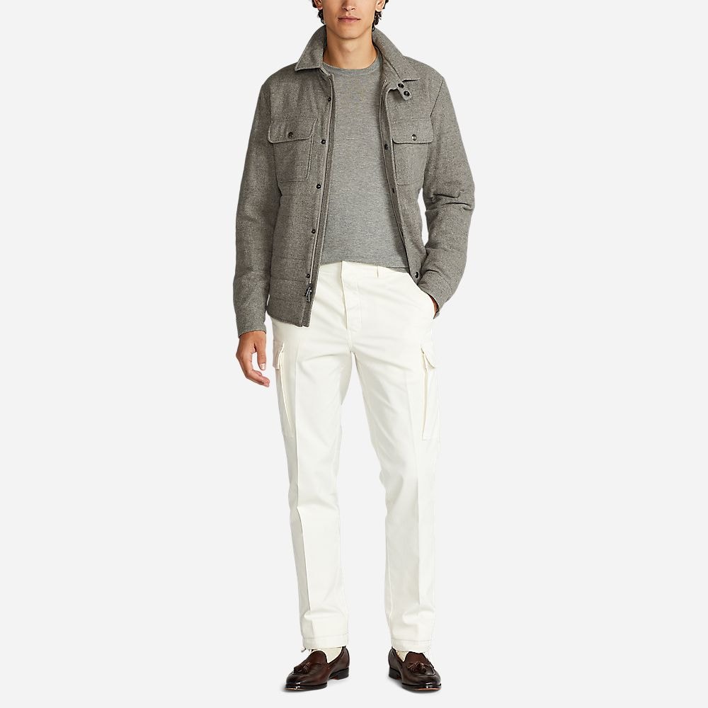 Watson-Insulated-Shirt Jacket Light Grey Melange