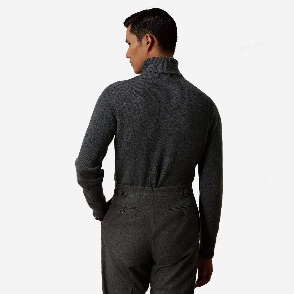 Tn Po-Long Sleeve-Sweater Medium Grey Melange