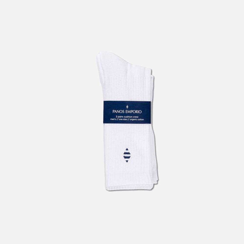 Pe 3pk Panos Organic Cotton Tennis White