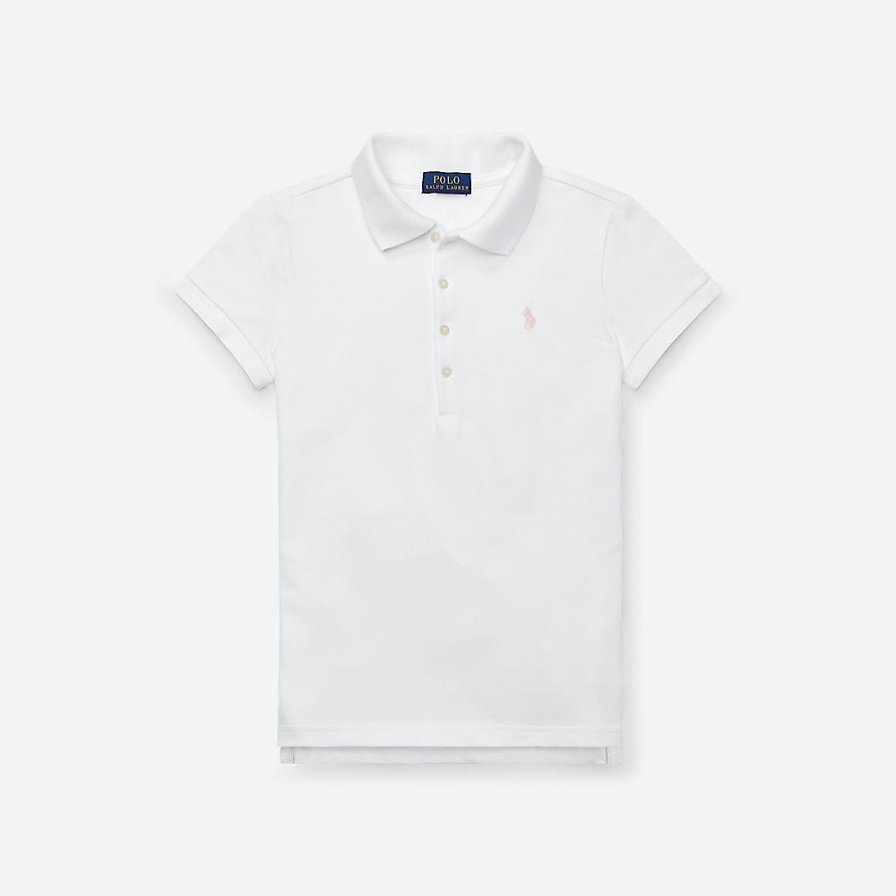 Ss Polo Shir-Tops-Knit 8-10y White