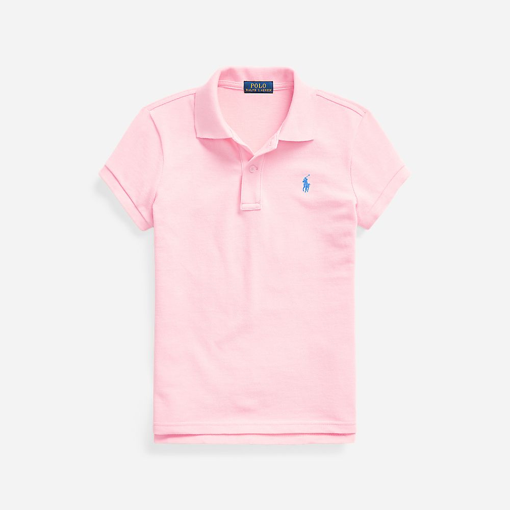 Ss Polo Shir-Tops-Knit 8-10y Carmel Pink/C7349